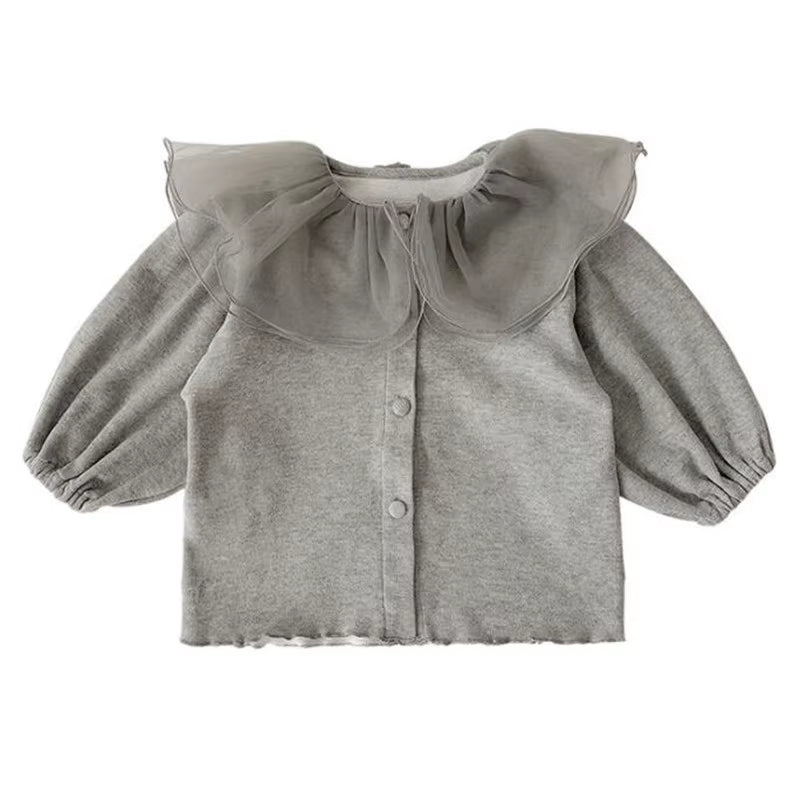 Spring Autumn Baby Toddler Clothes Girls Sweaters Cardigan Jackets Long Sleeve Girls Coat Kids Lace Jacket Children Outerwear