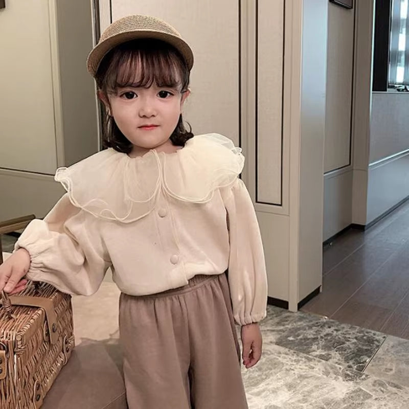 Spring Autumn Baby Toddler Clothes Girls Sweaters Cardigan Jackets Long Sleeve Girls Coat Kids Lace Jacket Children Outerwear