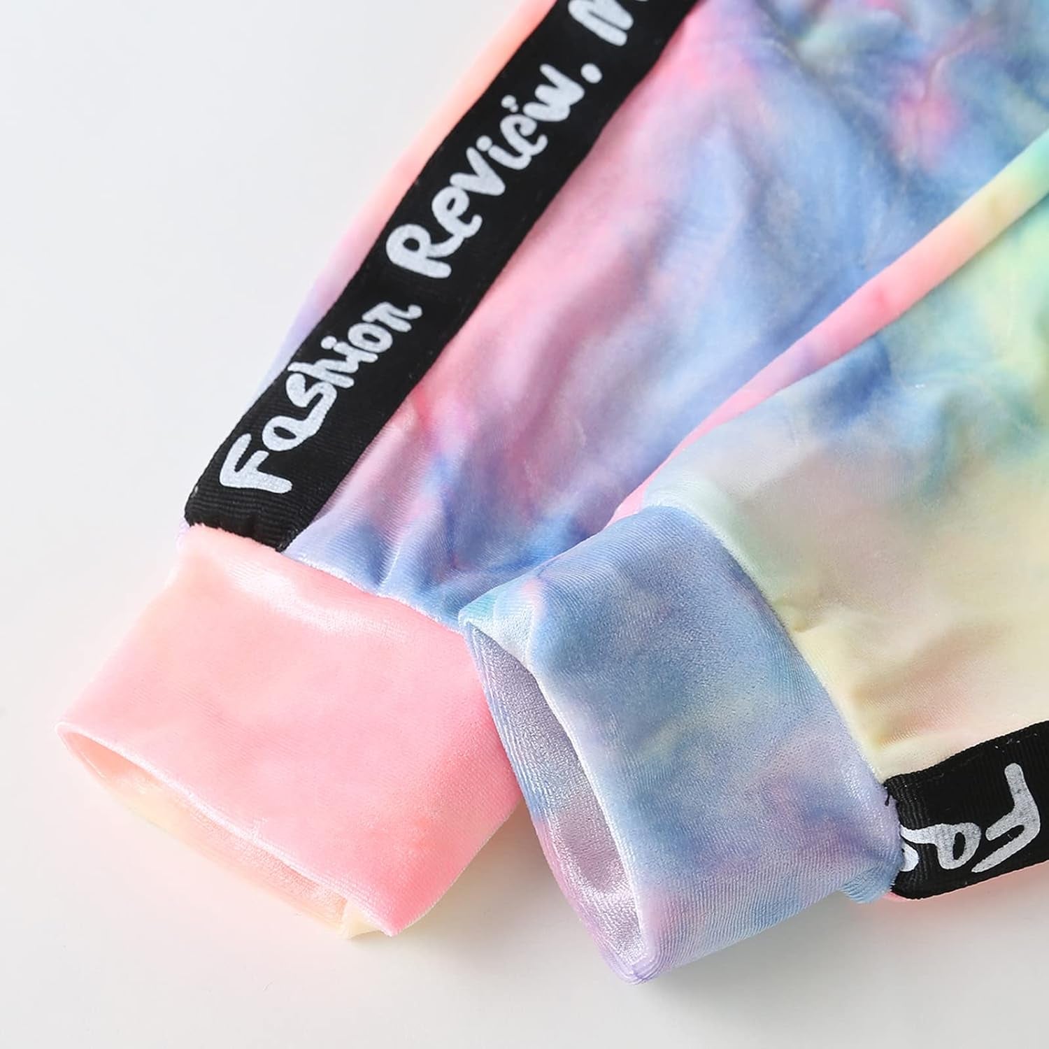 Toddler Baby Girl Long Sleeve Tie Dye Hoodie with Pants Outfit Set Fall Tracksuit Pullover Clothes Set Sweatsuits Jogging Jogger Suits