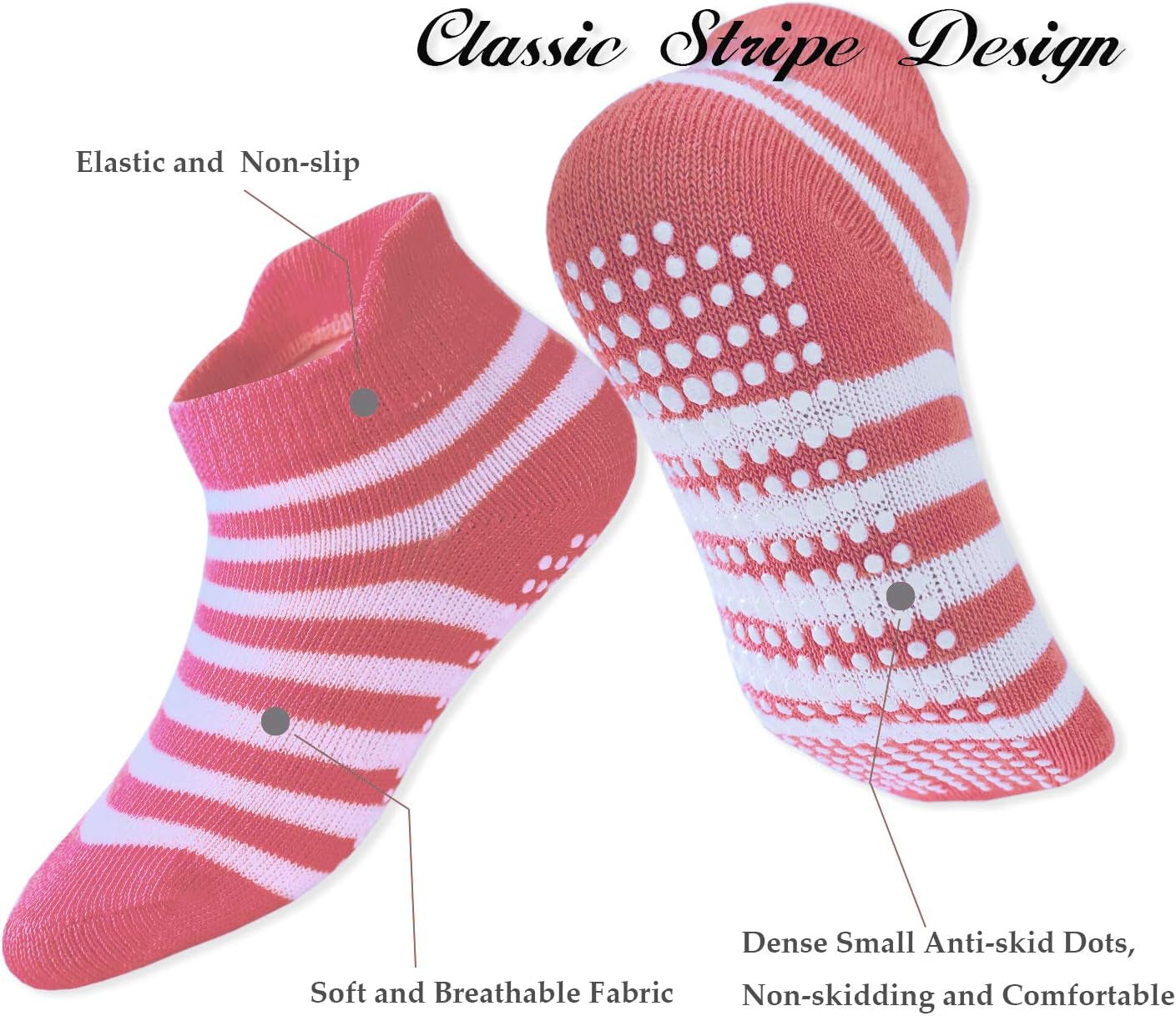 12 Pairs Kids Non Slip Toddler Boy Grip Socks anti Skid Boys Girls Socks Anti-Slip Socks for Infants Baby(12-36 Months)