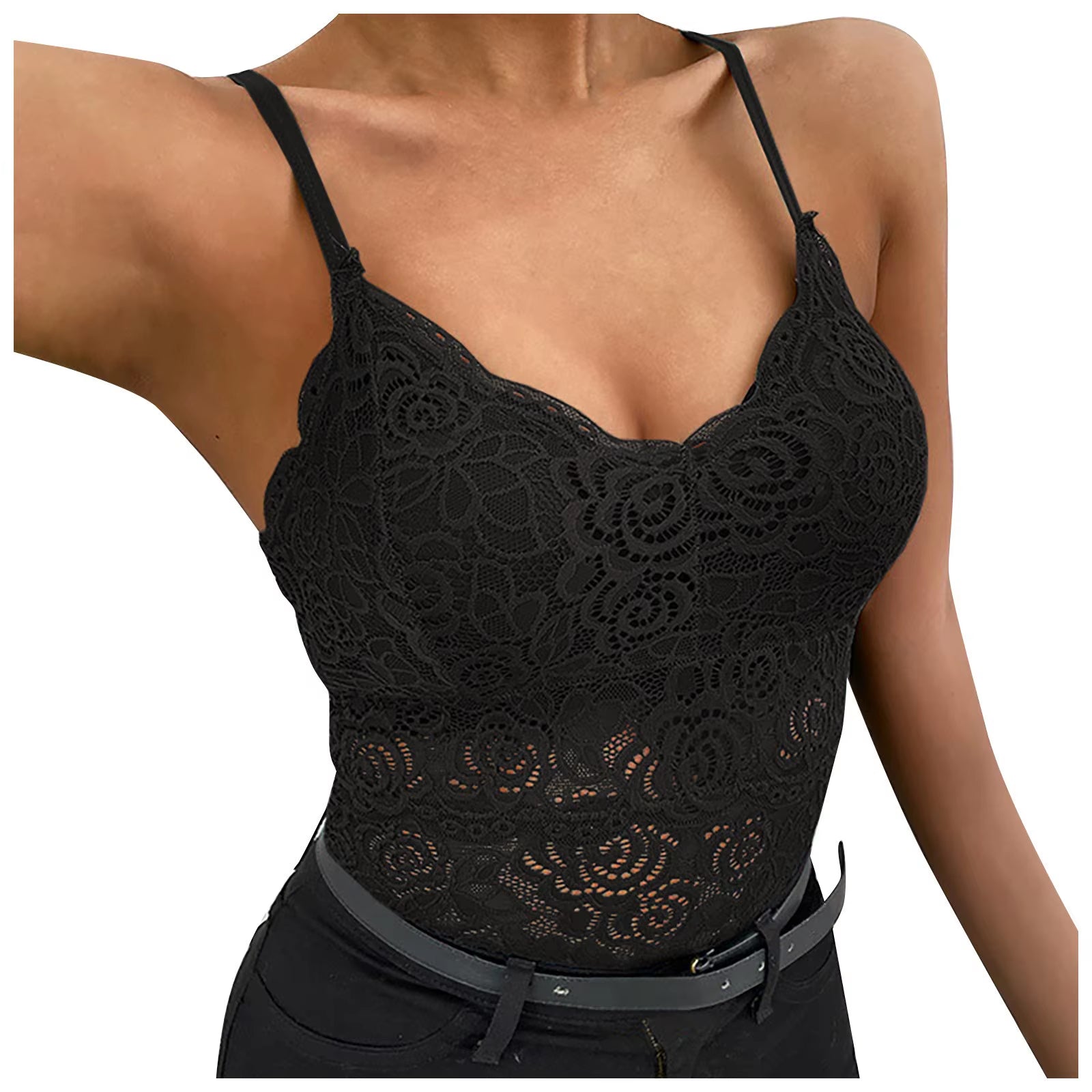 Women Lace Vest Top Wireless Lingerie Sexy V-Neck Tank Top Underwear Crop Top Camisole New plus Size Camisole Bralettes