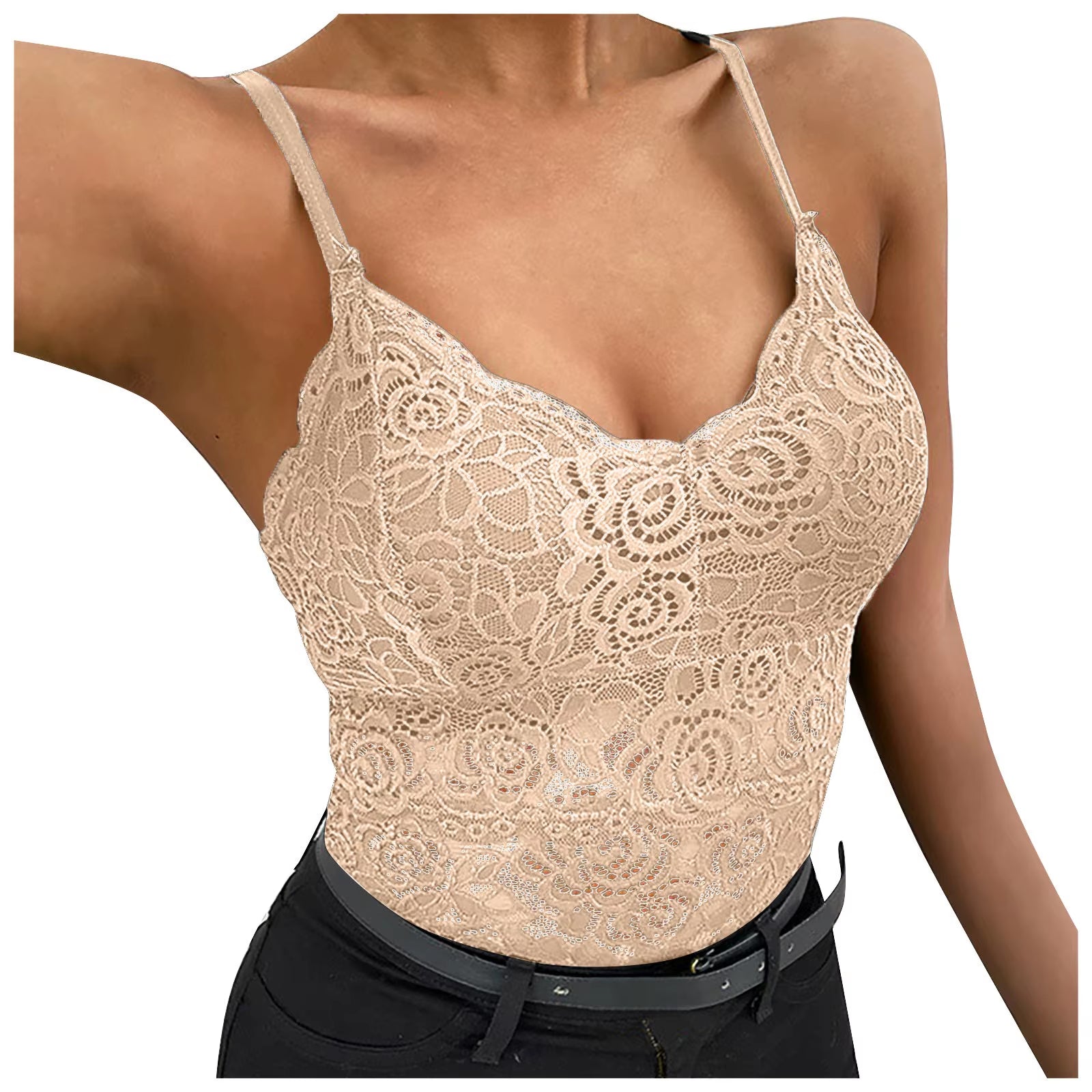 Women Lace Vest Top Wireless Lingerie Sexy V-Neck Tank Top Underwear Crop Top Camisole New plus Size Camisole Bralettes